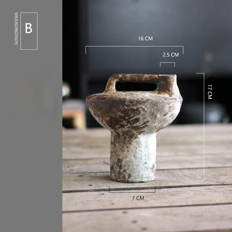 Keramikvase Wabi-Sabi „Akui"